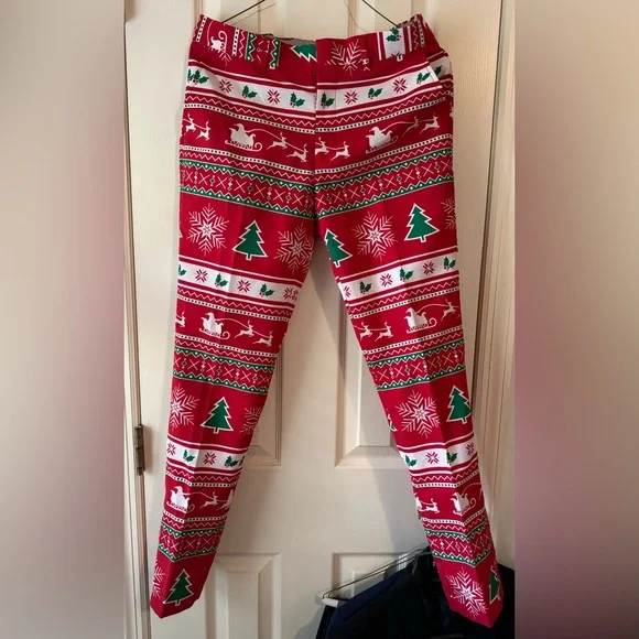 OPPOSUITS Christmas Suit with Clip-on Tie Boys size 16 Blazer & Pants - Picture 4 of 14